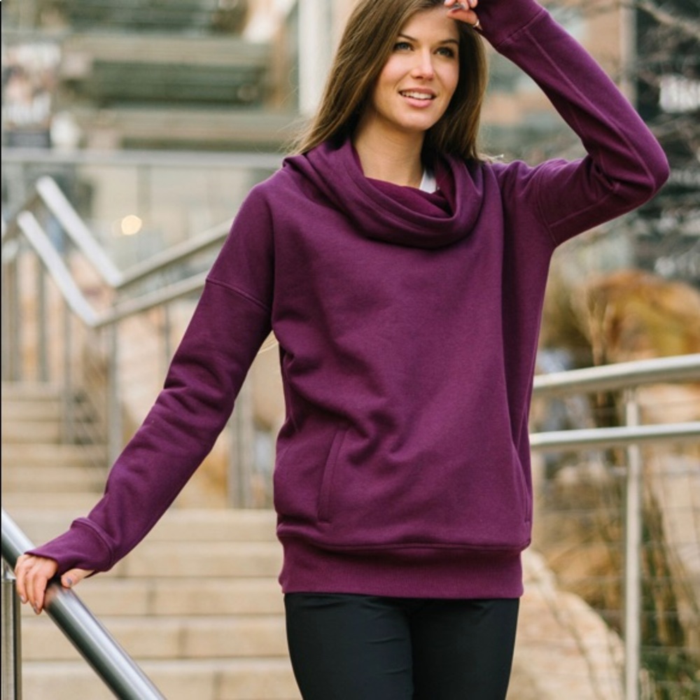 Zyia Plum Oh So Soft Hoodie Size M NWT.